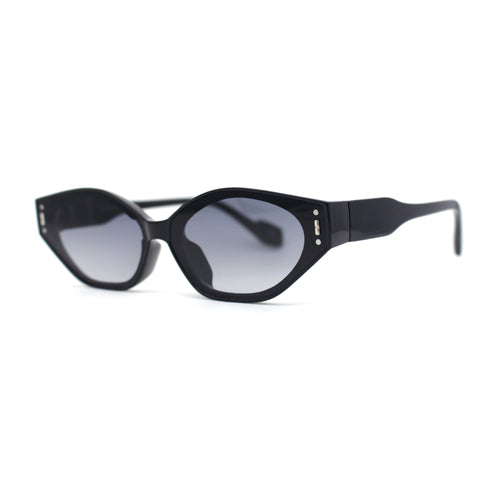 Mod Inset Lens Elegant Cat Eye Plastic Fashion Sunglasses