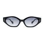 Mod Inset Lens Elegant Cat Eye Plastic Fashion Sunglasses