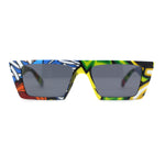 80s Simple Square Angular Flat Top Rectangle Pow Sunglasses Pop Art Print