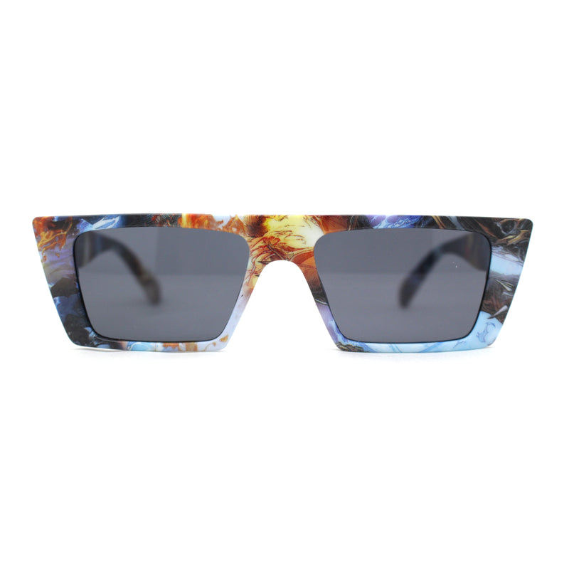 80s Simple Square Angular Flat Top Rectangle Pow Sunglasses Pop Art Print