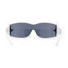 Womens Wrap Around Shield Star Jewel Retro 90s Sunglasses