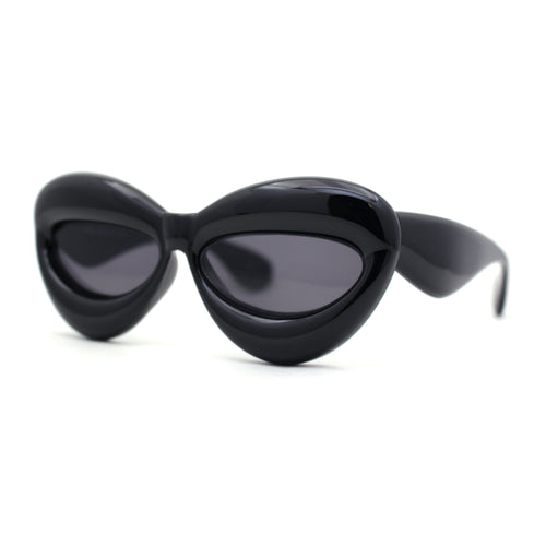 Womens Funky Balloon Thick Cat Eye Retro Plastic Sunglasses