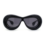 Womens Unique Balloon Thick Racer Shield Retro Sunglasses