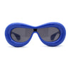 Womens Unique Balloon Thick Racer Shield Retro Sunglasses