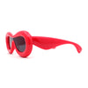 Womens Unique Balloon Thick Racer Shield Retro Sunglasses