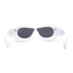 Womens Unique Balloon Thick Racer Shield Retro Sunglasses