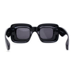 Womens Ballon Super Thick Rectangle Retro Sunglasses