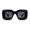 Womens Ballon Super Thick Rectangle Retro Sunglasses