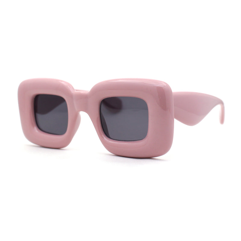 Womens Ballon Super Thick Rectangle Retro Sunglasses