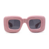 Womens Ballon Super Thick Rectangle Retro Sunglasses