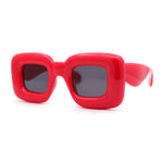 Womens Ballon Super Thick Rectangle Retro Sunglasses