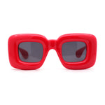 Womens Ballon Super Thick Rectangle Retro Sunglasses