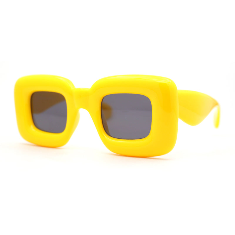 Womens Ballon Super Thick Rectangle Retro Sunglasses