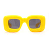 Womens Ballon Super Thick Rectangle Retro Sunglasses