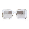 Luxurious Granite Marble Thick Plastic Rectangle Mafia Sunglasses