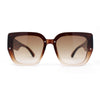 Womens Rimless Rectangular Thich Temple Plastic Fashion Sunglasses