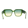 Womens Rimless Rectangular Thich Temple Plastic Fashion Sunglasses