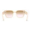 Womens Rimless Rectangular Thich Temple Plastic Fashion Sunglasses