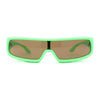 Monolens Narrow Shield Cyclops Wrap Robotic Plastic Sunglasses