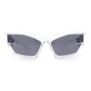 Unique Trendy 90s Sport Plastic Side Visor Wrap Around Sunglasses