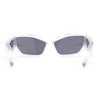Unique Trendy 90s Sport Plastic Side Visor Wrap Around Sunglasses