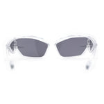 Unique Trendy 90s Sport Plastic Side Visor Wrap Around Sunglasses