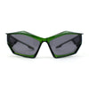 Unique Trendy 90s Sport Plastic Side Visor Wrap Around Sunglasses