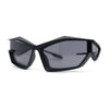 Unique Trendy 90s Sport Plastic Side Visor Wrap Around Sunglasses