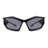 Unique Trendy 90s Sport Plastic Side Visor Wrap Around Sunglasses