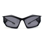 Unique Trendy 90s Sport Plastic Side Visor Wrap Around Sunglasses
