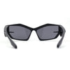 Unique Trendy 90s Sport Plastic Side Visor Wrap Around Sunglasses