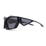 Unique Trendy 90s Sport Plastic Side Visor Wrap Around Sunglasses