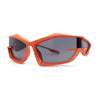 Unique Trendy 90s Sport Plastic Side Visor Wrap Around Sunglasses