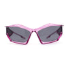 Unique Trendy 90s Sport Plastic Side Visor Wrap Around Sunglasses