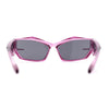 Unique Trendy 90s Sport Plastic Side Visor Wrap Around Sunglasses