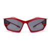 Unique Trendy 90s Sport Plastic Side Visor Wrap Around Sunglasses