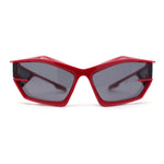 Unique Trendy 90s Sport Plastic Side Visor Wrap Around Sunglasses