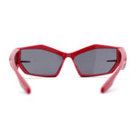 Unique Trendy 90s Sport Plastic Side Visor Wrap Around Sunglasses