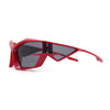 Unique Trendy 90s Sport Plastic Side Visor Wrap Around Sunglasses