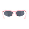 Unique Trendy 90s Sport Half Rim Plastic Fashion Sunglasses