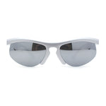 Unique Trendy 90s Sport Half Rim Plastic Fashion Sunglasses