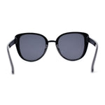 Womens Luxury Rhinestone Edge Large Cat Eye Sunglasses