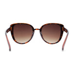 Womens Luxury Rhinestone Edge Large Cat Eye Sunglasses