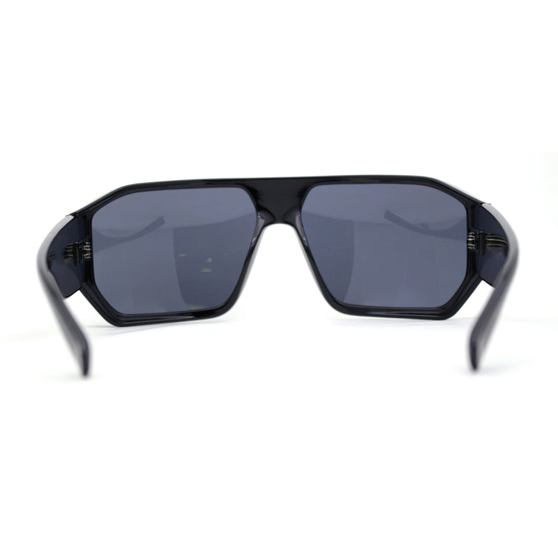 Locs Squared Thick Mid Temple Racer Flat Top Sunglasses