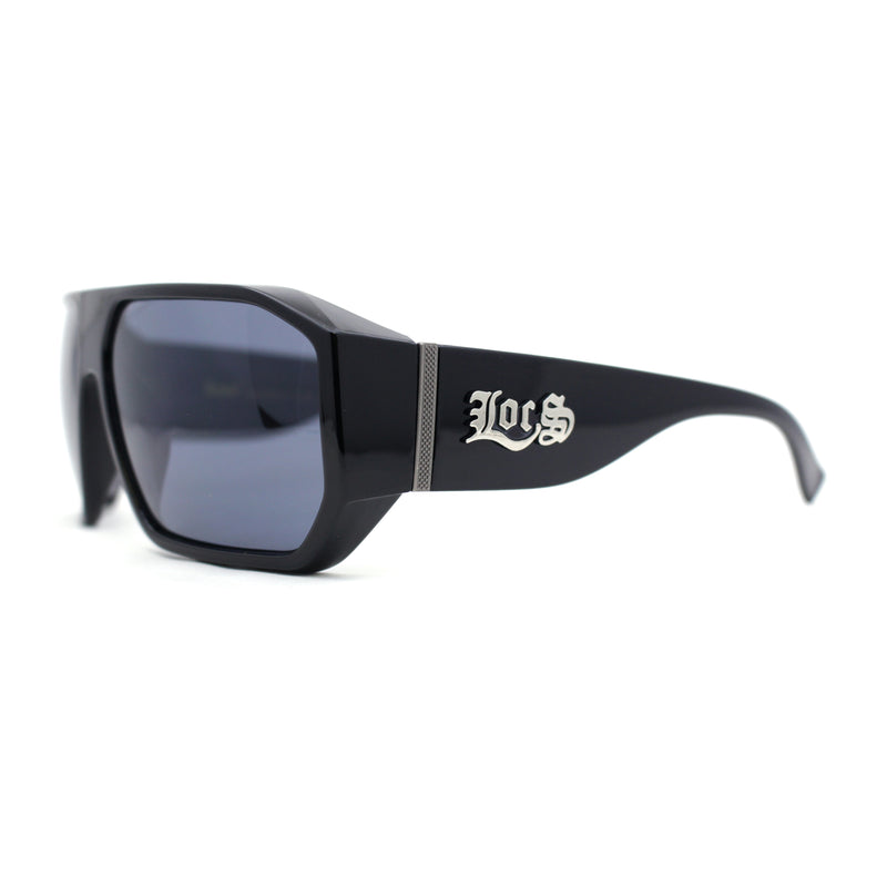 Locs Squared Thick Mid Temple Racer Flat Top Sunglasses