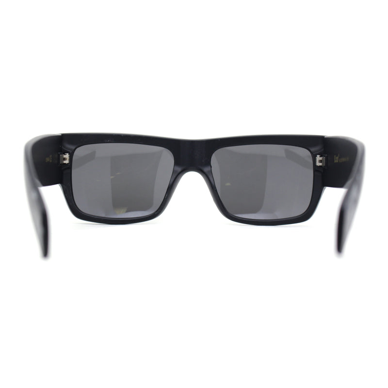 Locs Hardcore Pot Leaf Camo Print Thick Arm Horn Rim Mad Dog Sunglasses