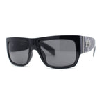Locs Hardcore Pot Leaf Camo Print Thick Arm Horn Rim Mad Dog Sunglasses