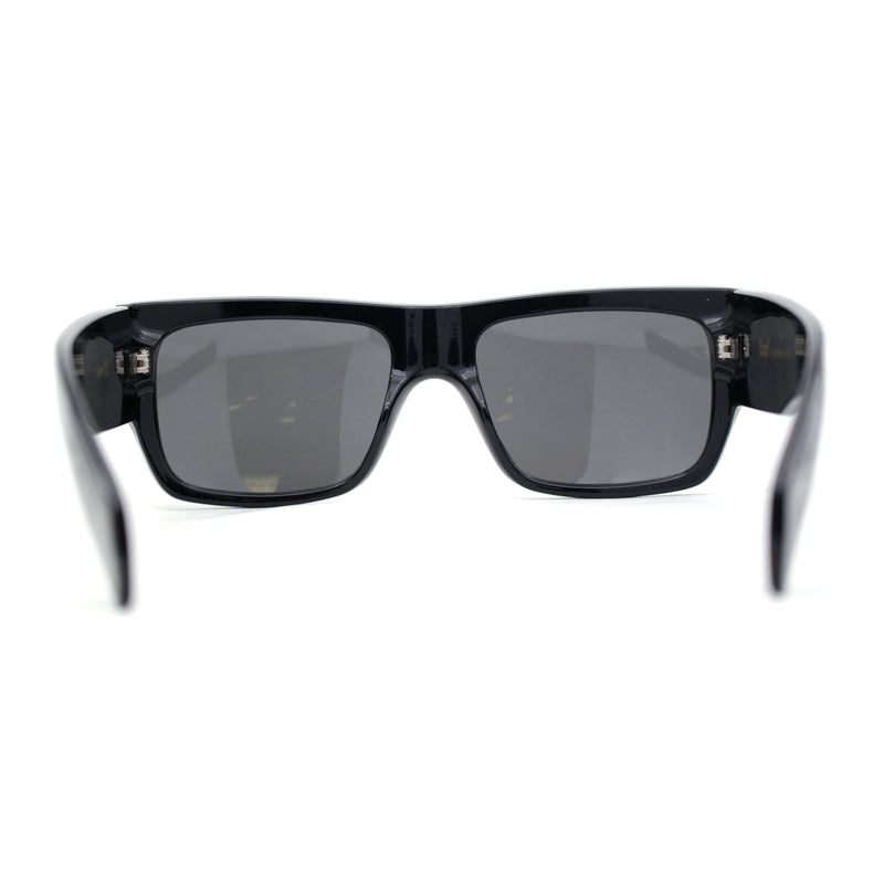 Locs Hardcore Pot Leaf Camo Print Thick Arm Horn Rim Mad Dog Sunglasses
