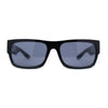 Locs Classic Thick Temple Narrow Horn Rim Gangster All Black Sunglasses