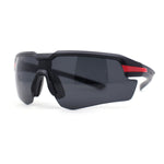 Mens Color Mirror Retro Futurism Half Rim Wrap Sport Sunglasses